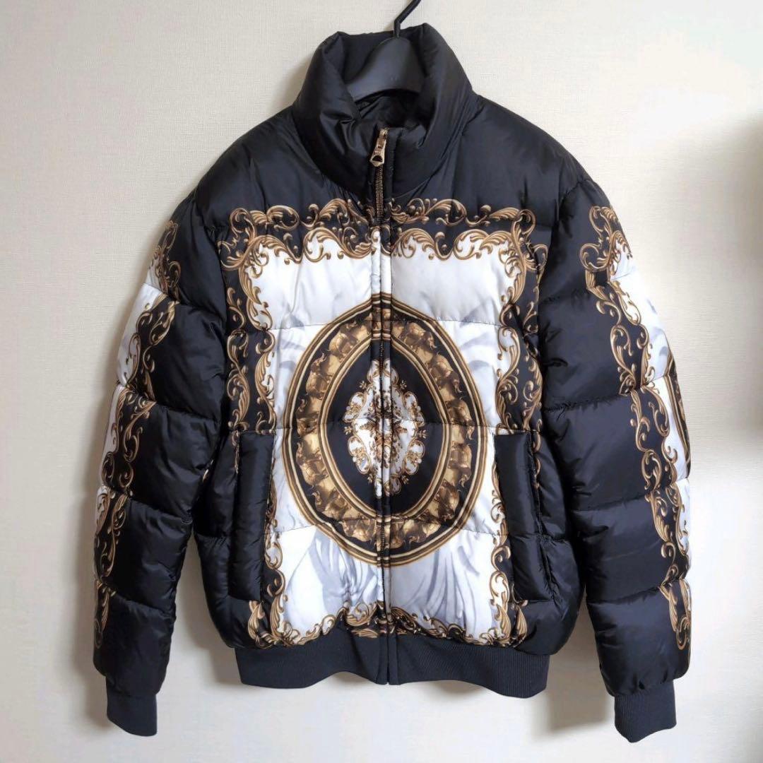 【希少】ZARA バロック パフジャケット 総柄 中綿ジャケット メンズS