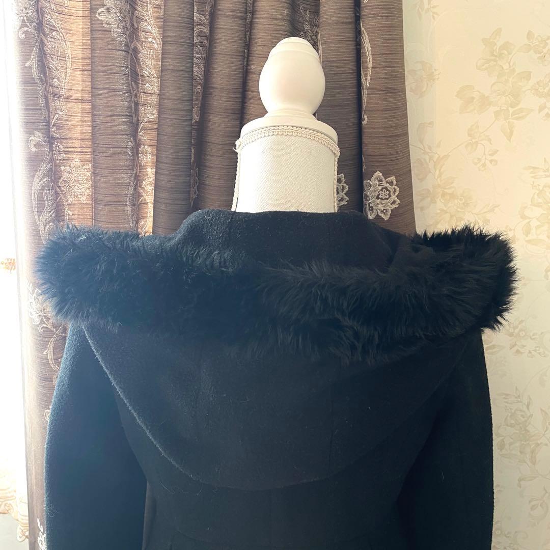 y2k 00s❤︎ ダークコア　ボンボンファーコート