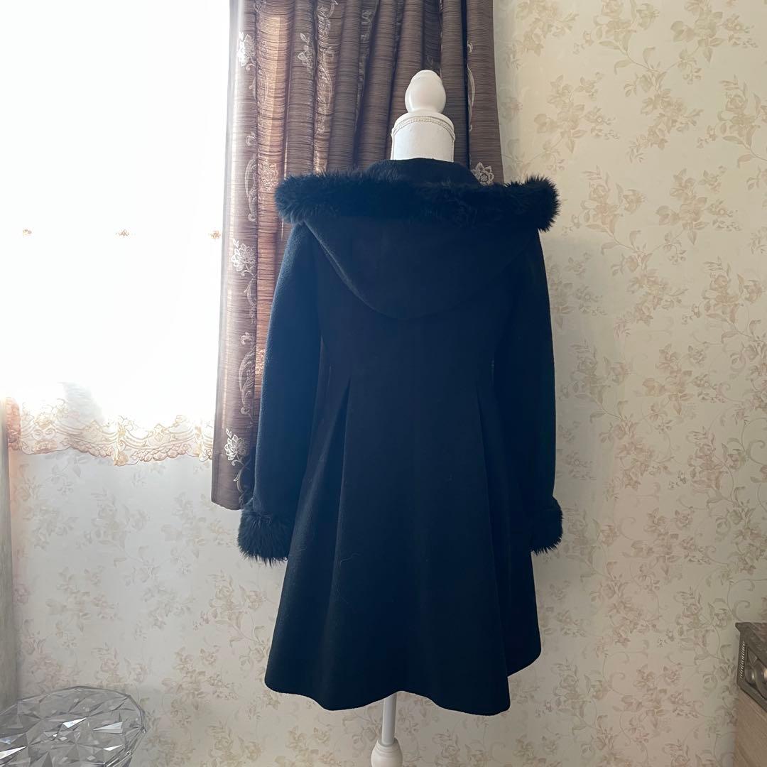 y2k 00s❤︎ ダークコア　ボンボンファーコート