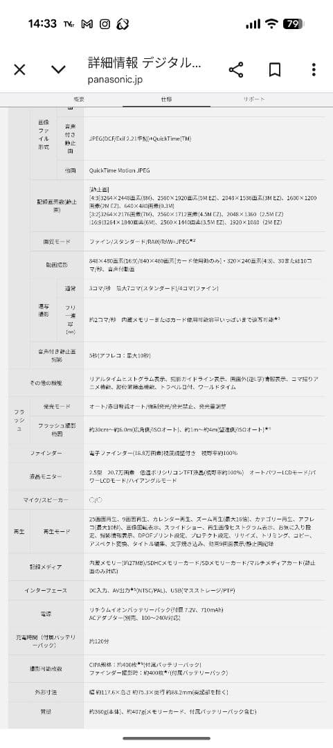 Panasonic DMC-FZ18 デジタルカメラ　コンデジ 光学18倍ズーム