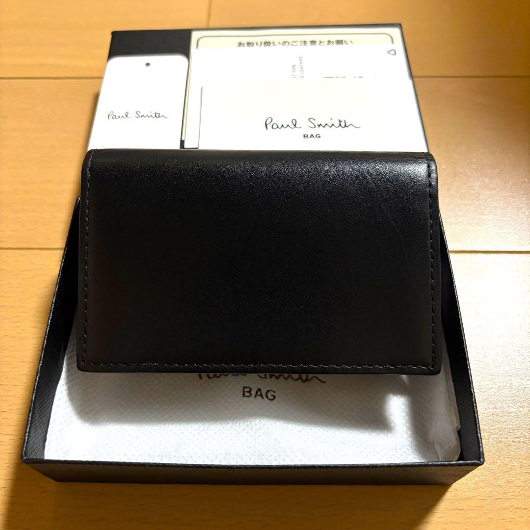 Paul Smith 名刺入れ　現行品　新品未使用　ハイライトステッチ　ブラック