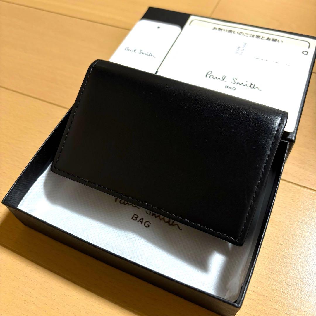 Paul Smith 名刺入れ　現行品　新品未使用　ハイライトステッチ　ブラック