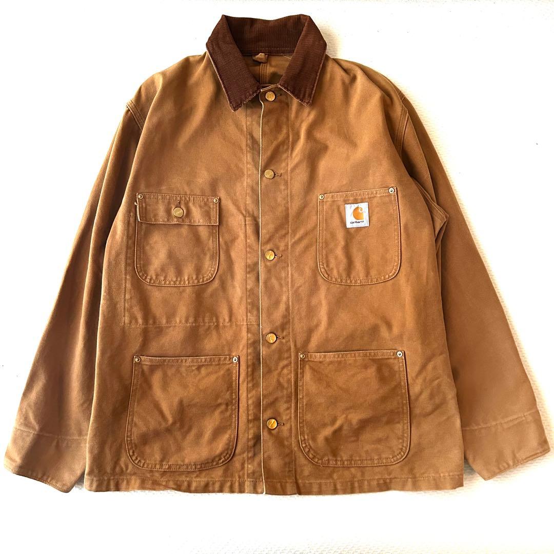 80s 90s レア　Carhartt ミシガンチョアコート　裏地なし　usa製