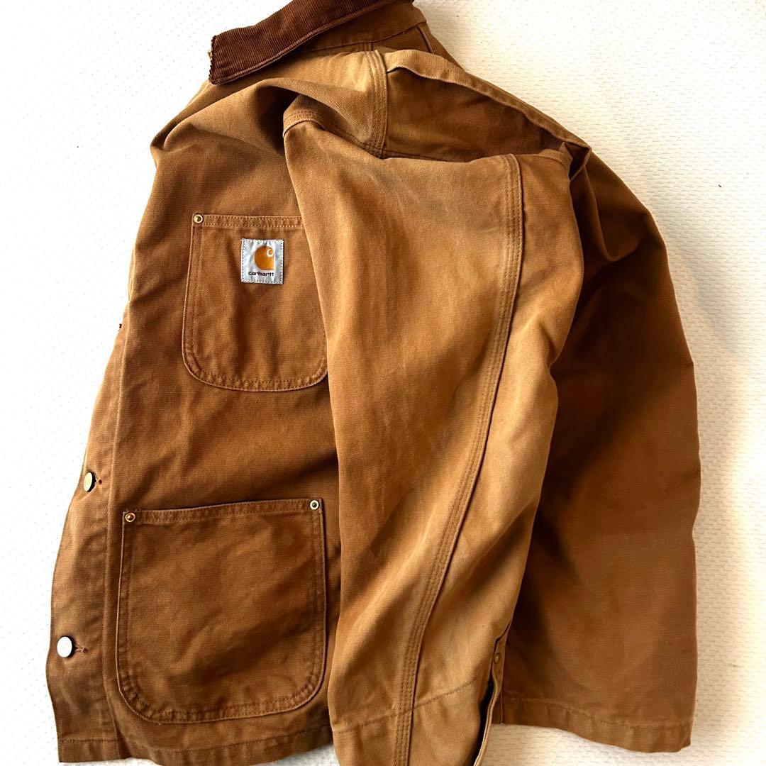 80s 90s レア　Carhartt ミシガンチョアコート　裏地なし　usa製