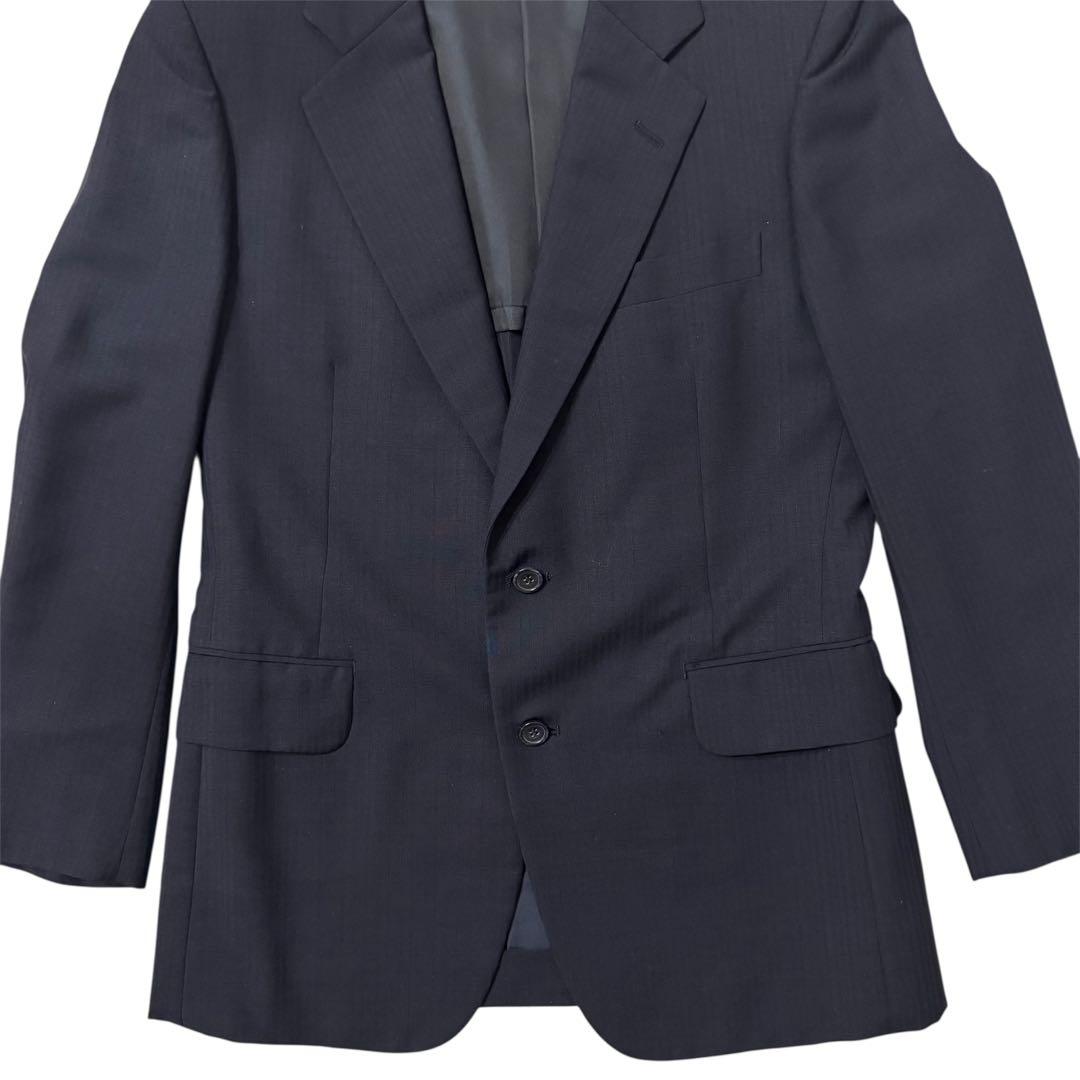 【美品】　Burberry スーツ　セットアップ　ネイビー モヘア　ストライプ