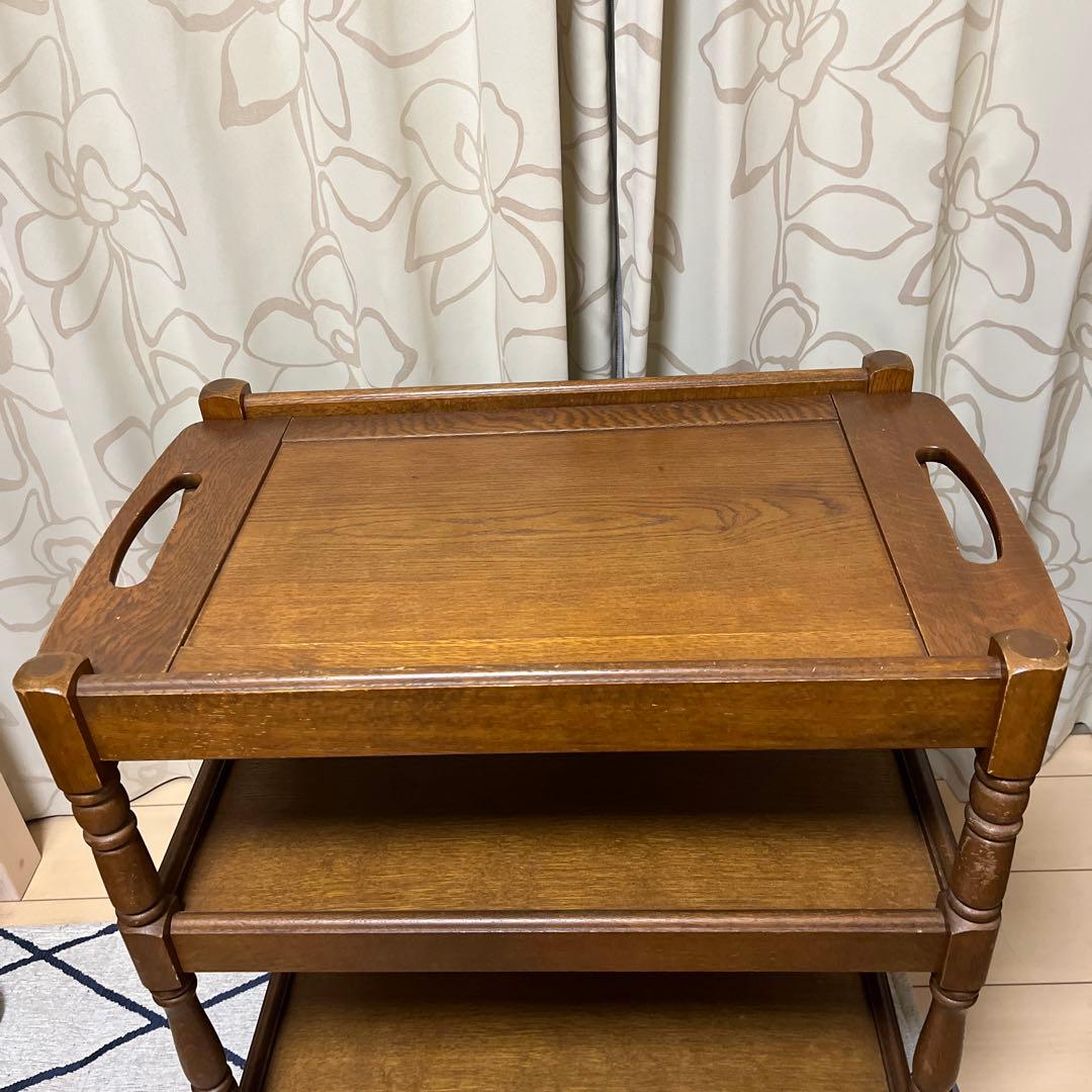 カリモク家具　キッチンワゴン　キャスター交換済