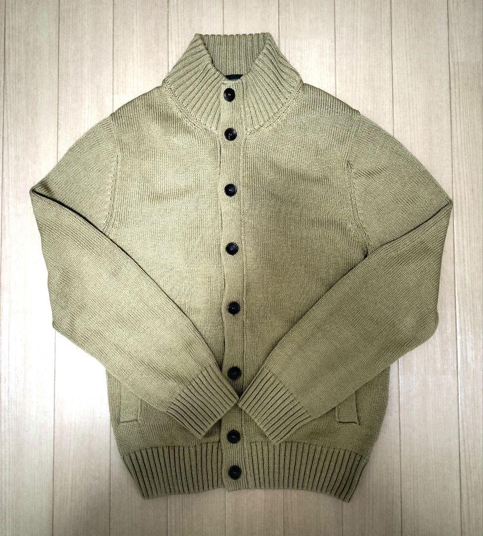 [のりすけ]5Gスタンドカラーコットンニットブルゾン