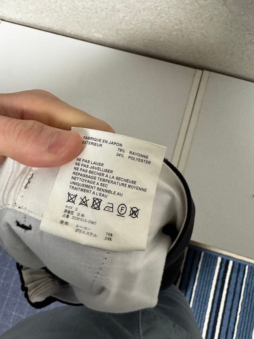 着用2回　OVERCOAT パンツ　スラックス　ブラック　サイズ2 トラウザー