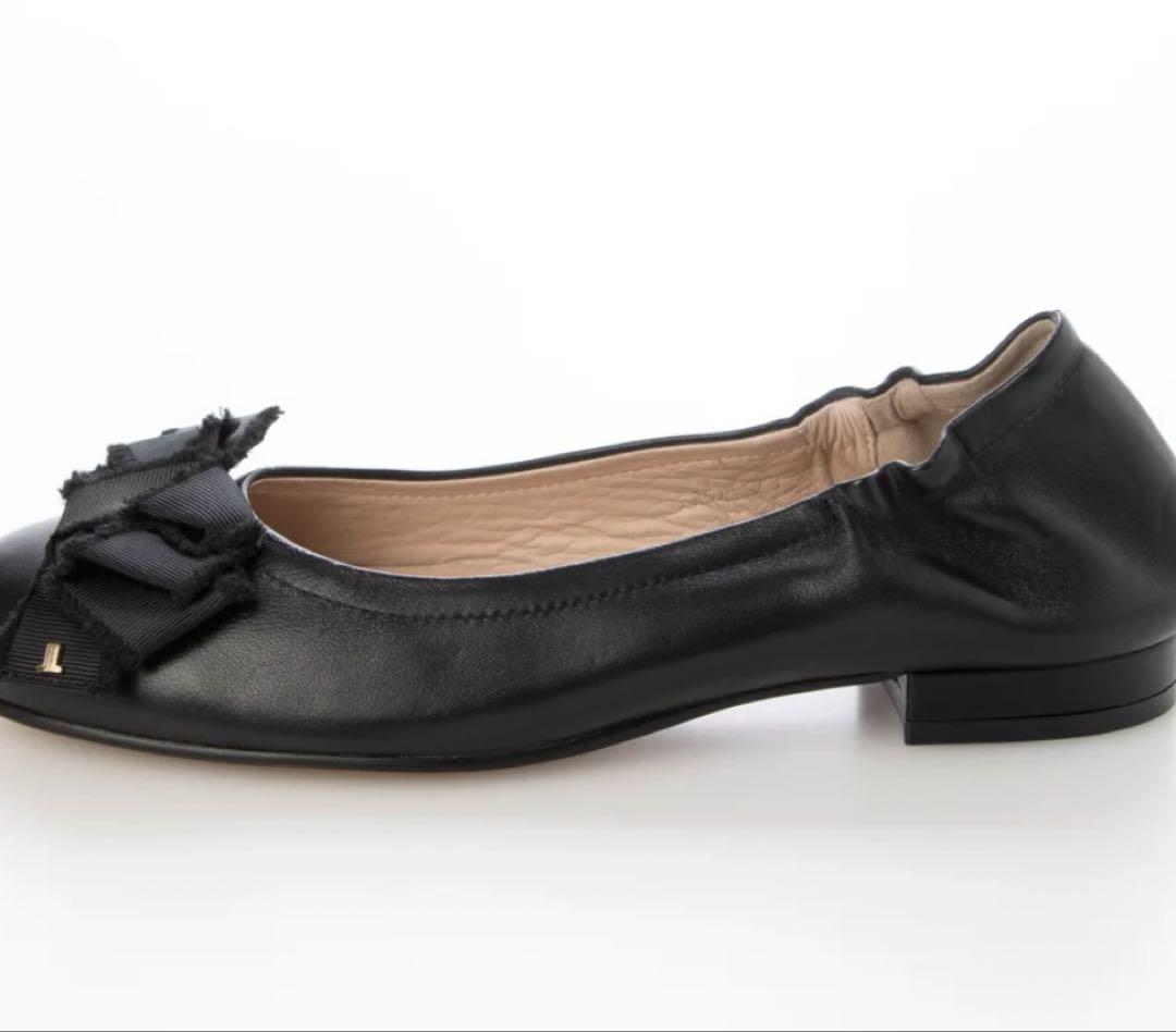 【LANVIN en Bleu】リボンモチーフバレエシューズ