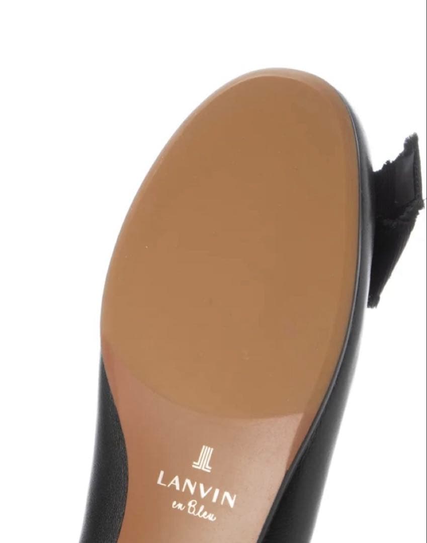 【LANVIN en Bleu】リボンモチーフバレエシューズ