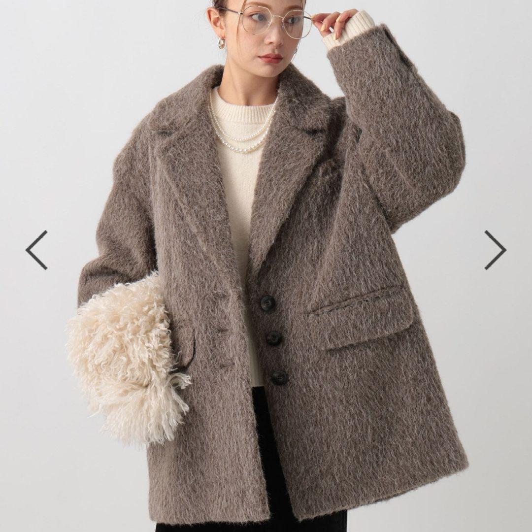 ベイフロー　シャギージャコット　WEB限定　ブラウン　М　シャギージャケット