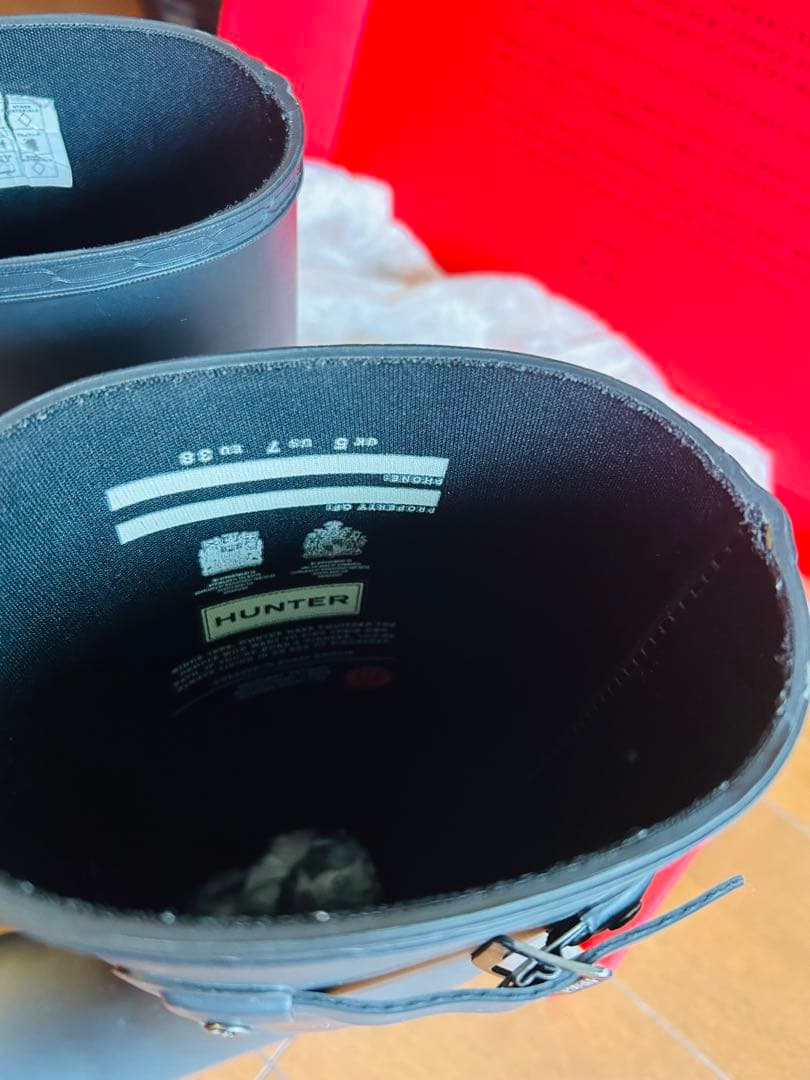 美品 HUNTER レインブーツ ハンター UK5 24cm