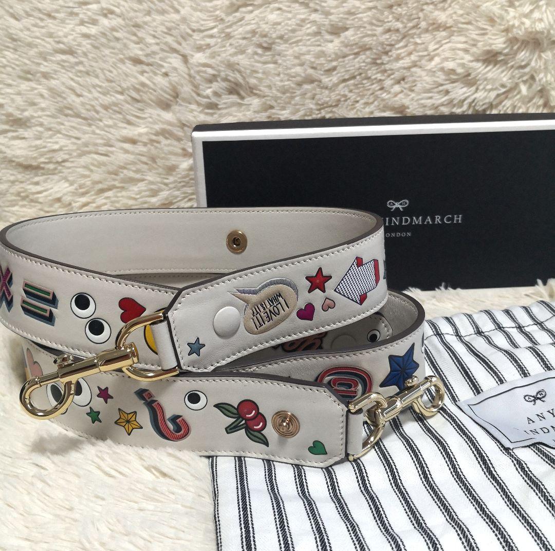 【美品】 Anya Hindmarch ショルダーストラップ マルチパッチ