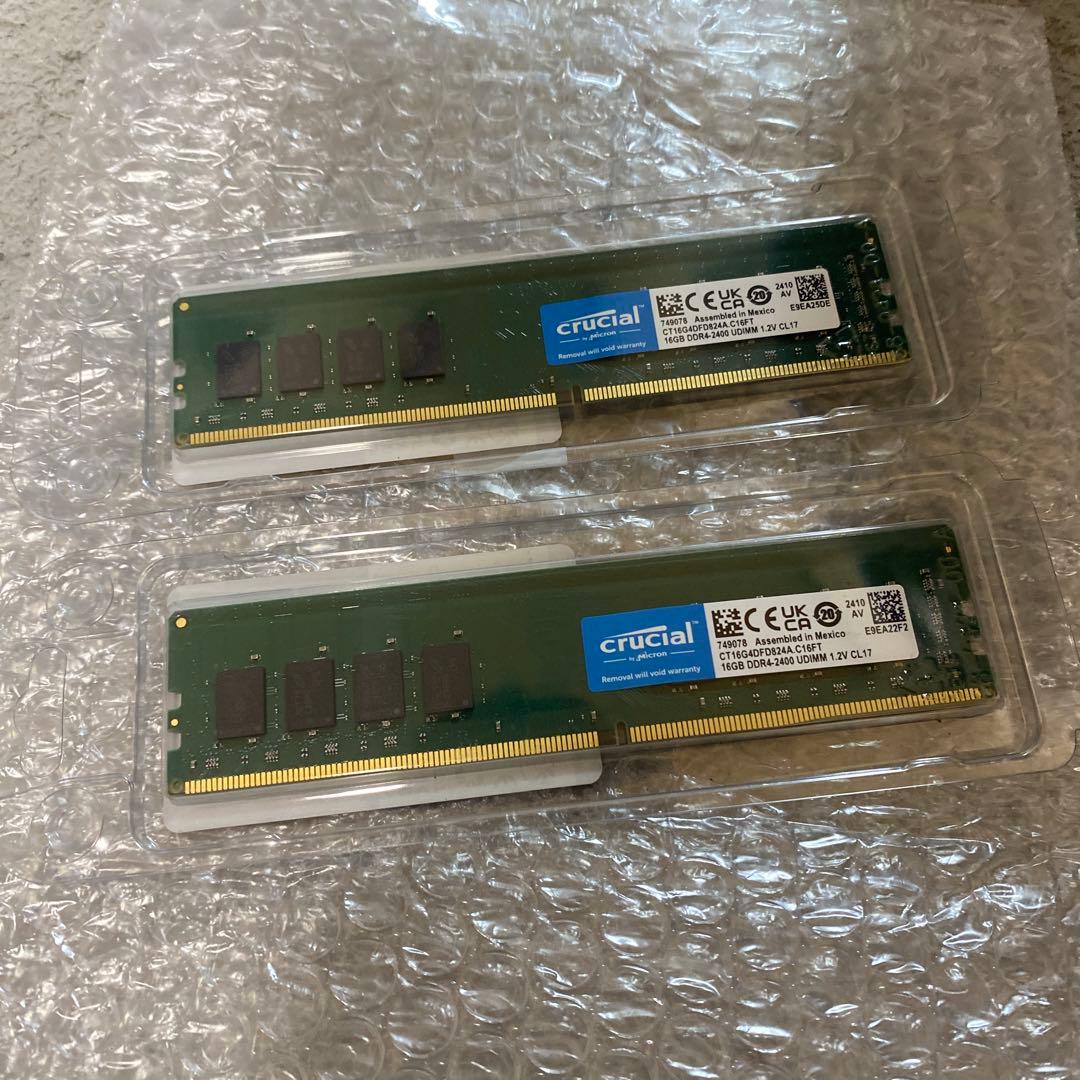 Crucial 32GB (16GB x2) DDR4 メモリー