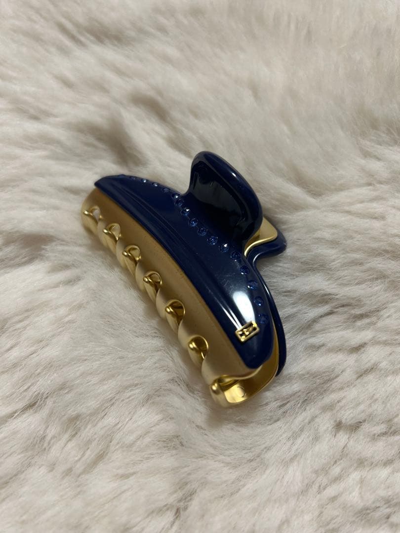 【新品未使用】ALEXANDRE DE PARIS ヘアクリップ ネイビー