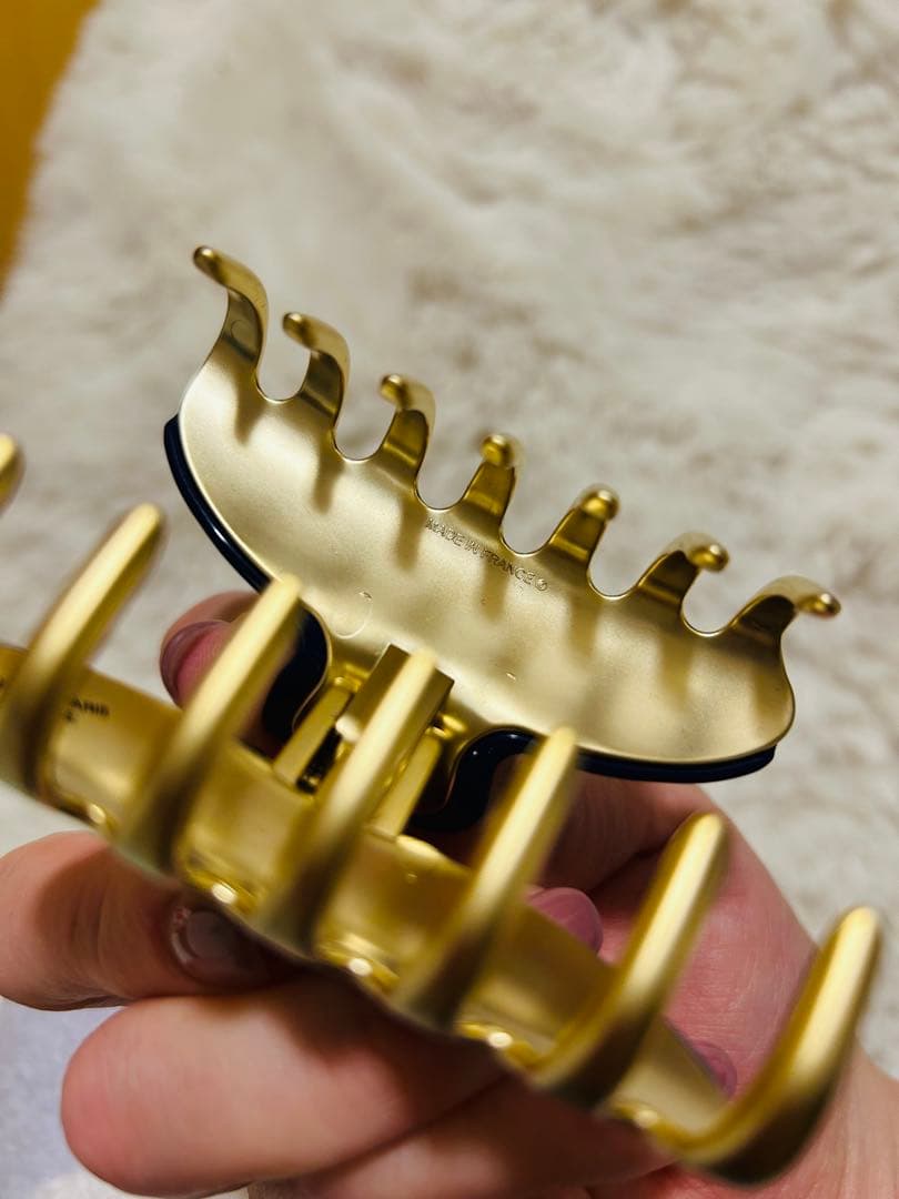 【新品未使用】ALEXANDRE DE PARIS ヘアクリップ ネイビー