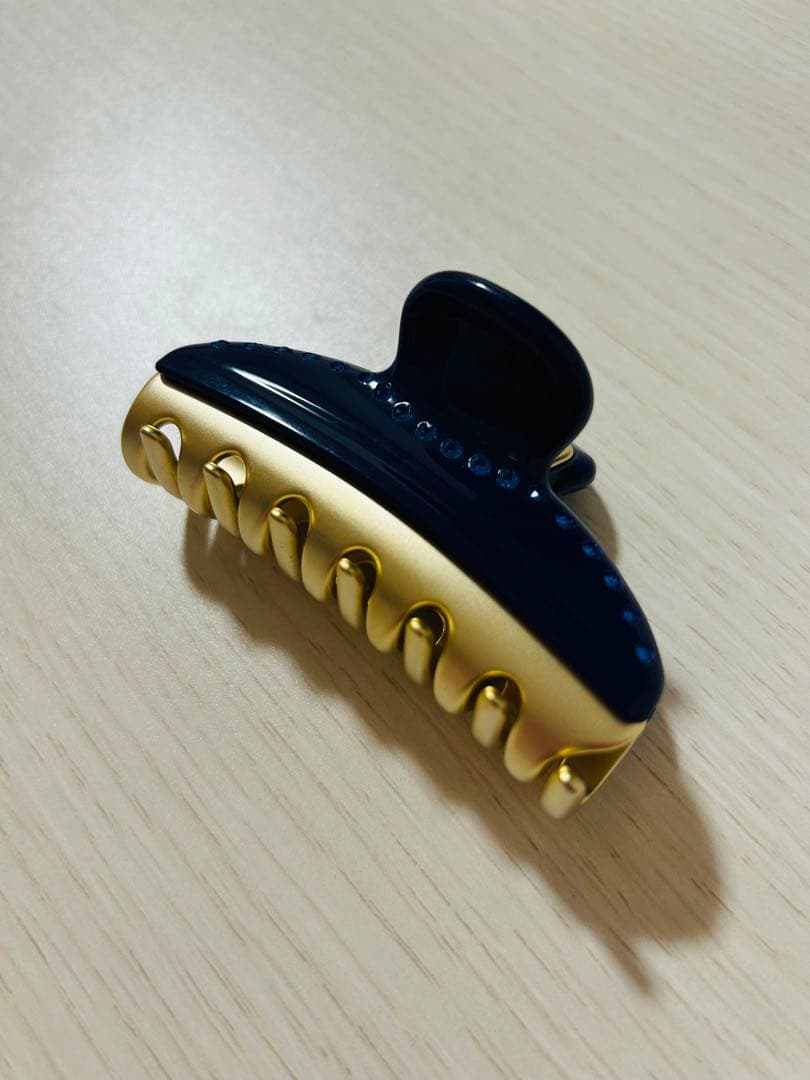 【新品未使用】ALEXANDRE DE PARIS ヘアクリップ ネイビー