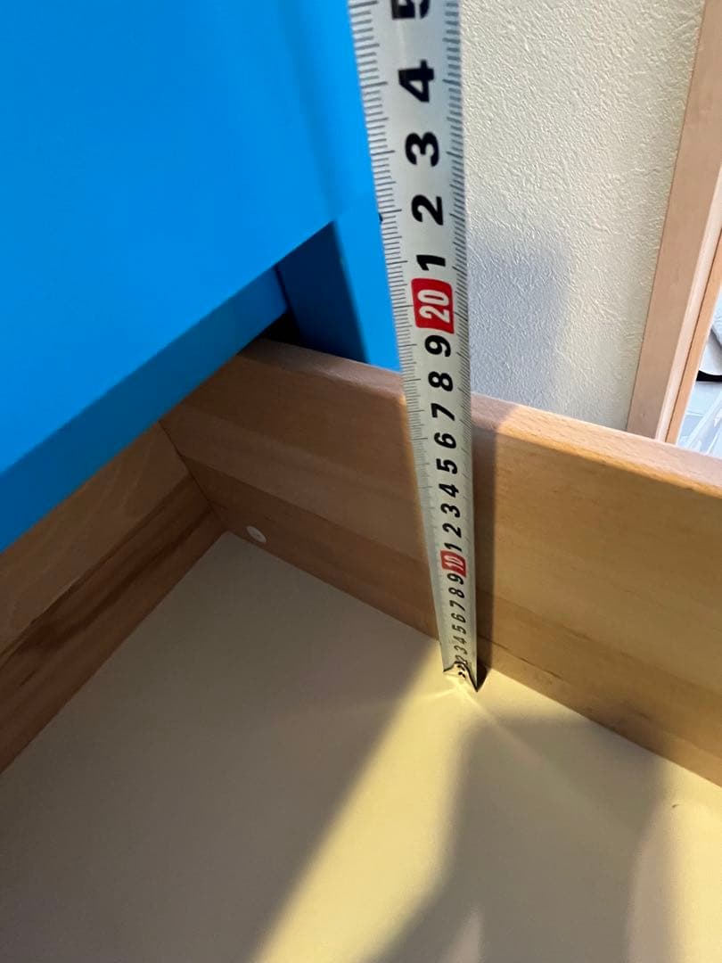 IKEA ノールドリ　NORDNI 木製チェスト　ブルー