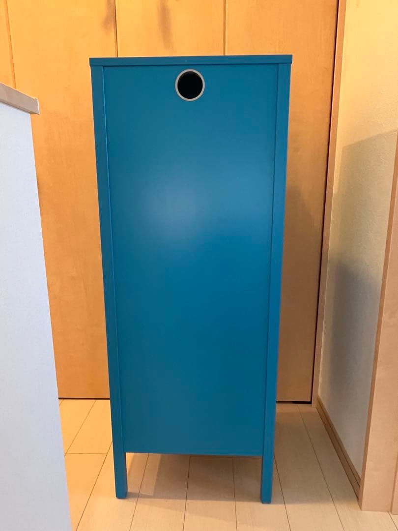 IKEA ノールドリ　NORDNI 木製チェスト　ブルー