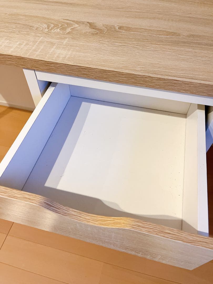 デスク パソコンデスク Norzy ナチュラル 幅120cm 引き出し付き