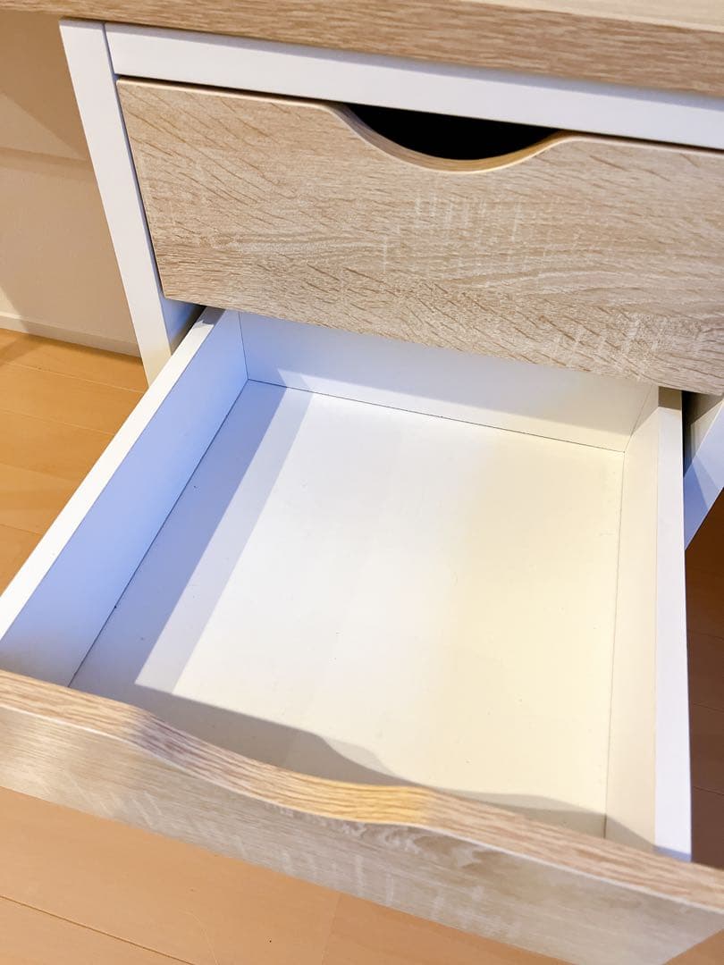 デスク パソコンデスク Norzy ナチュラル 幅120cm 引き出し付き