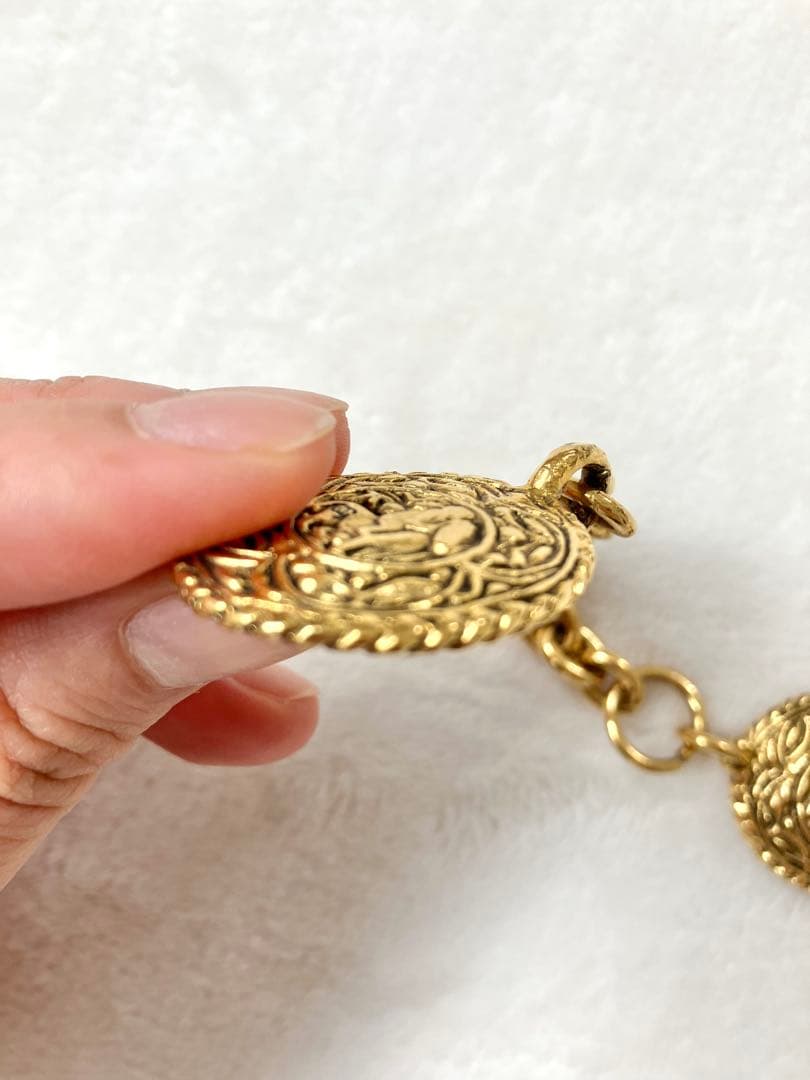 レア CHANELシャネル ビンテージゴールドチェーンベルト 乗馬 アンティーク