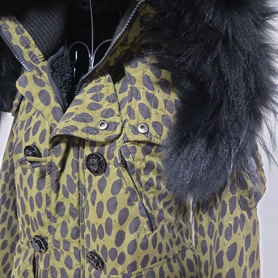 y2k スライ SLY ヒョウ柄 モッズコート リアルファー 平成ギャル N3B