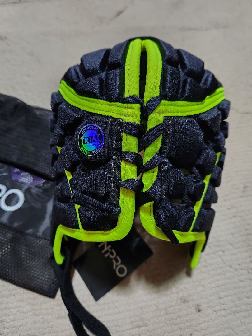 N-PRO ヘッドギアヘッドキャップ 黒✕ネオンイエローSizeM 新品未使用