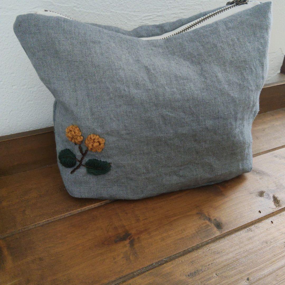 【ちゃちゃ子様オーダー専用ページ】リネン刺繍　クッションカバー　エコバッグ