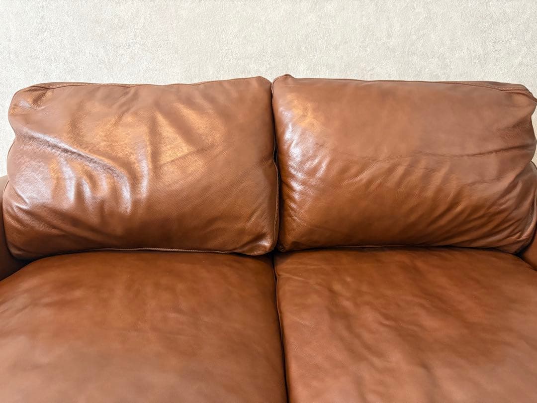 unico moln 2人掛けレザーソファ