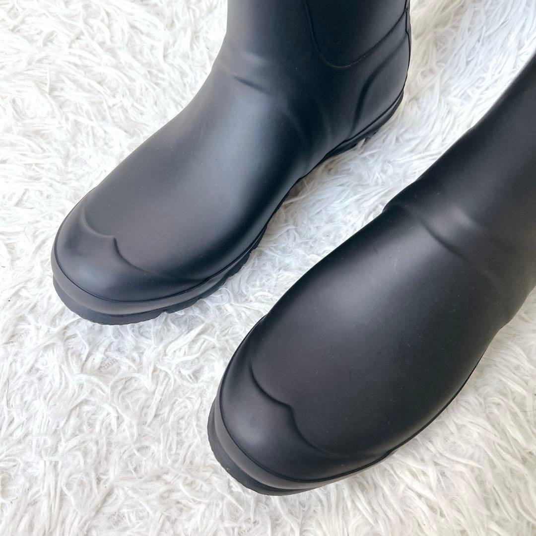 極美品✨HUNTER レインブーツ 黒 ロング ラバー レディース UK6