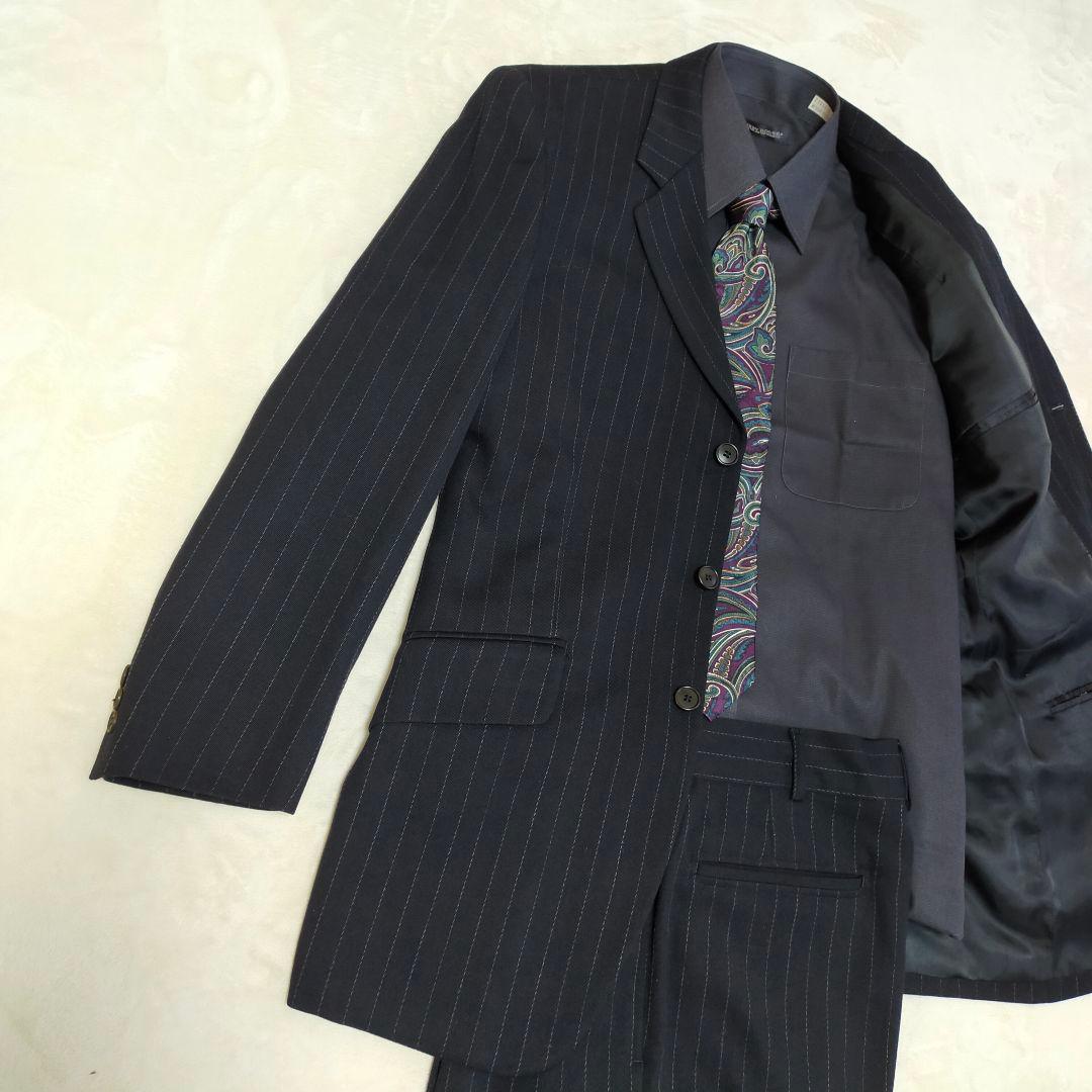 美品　90S　Paul Smith　ピンストライプ柄　3釦スーツ　Lサイズ