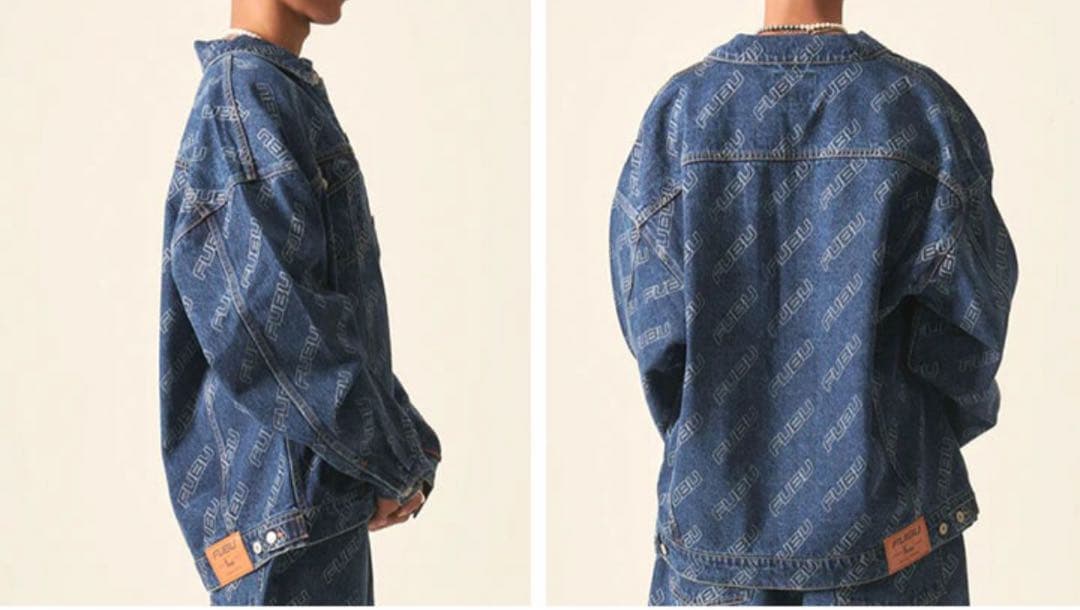 FUBUロゴ総柄デニムジャケット XL PATTERN DENIM JACKET
