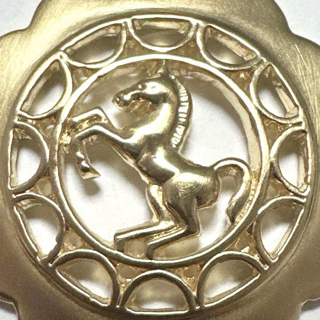 極美品　HERMES　エルメス　ブローチ　ペントップ　チャーム　馬　ホース