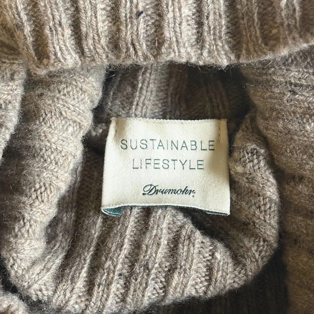 【美品】Drumohr タートルネックニット カシミヤ ベージュ XLメンズ
