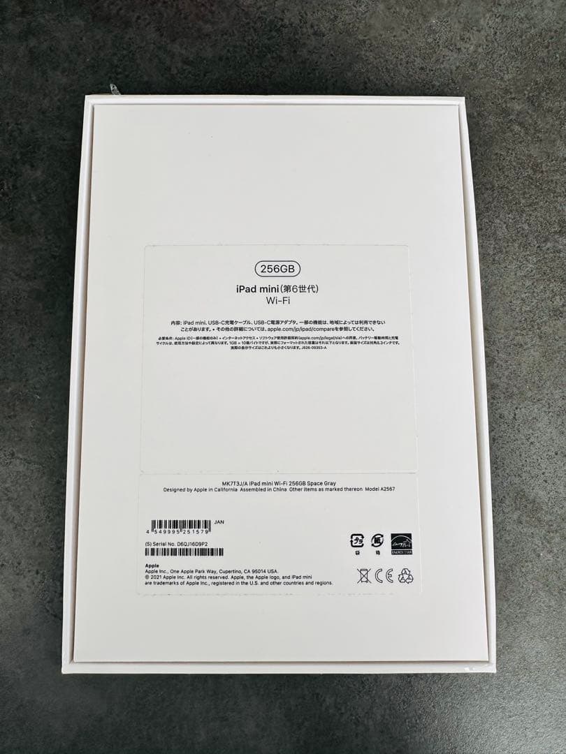Apple iPad mini (第6世代) 256GB スペースグレー