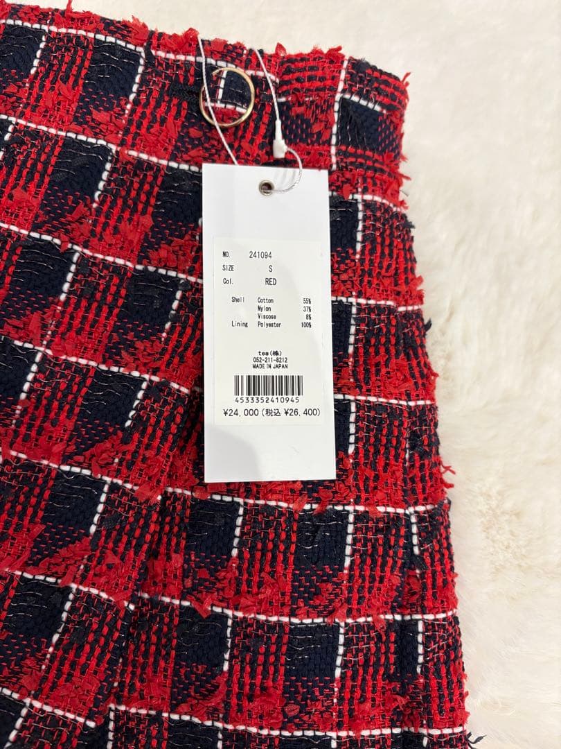 【新品】sheller ツイードミニスカートチェック柄