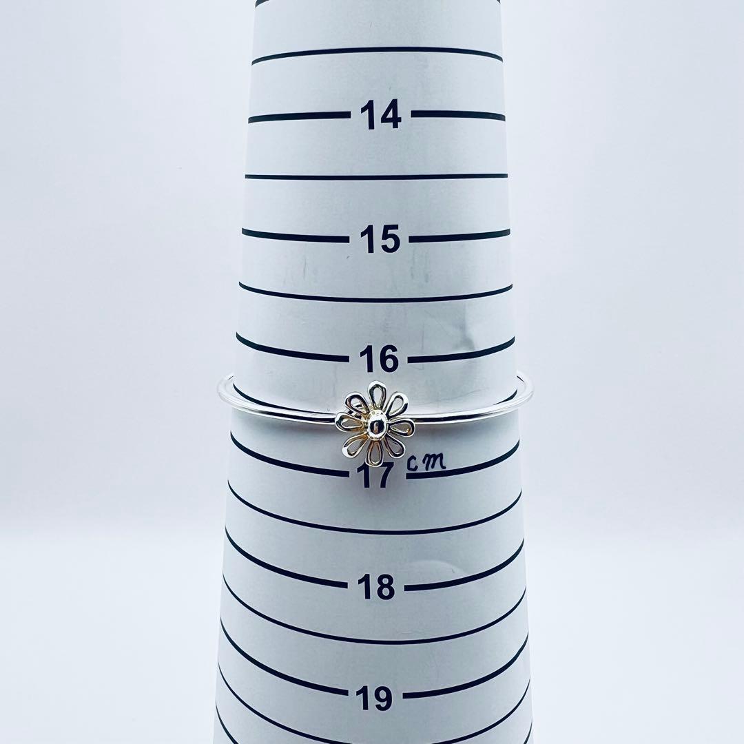 超美品　ティファニー　デイジーフラワー　シルバー　バングル　ブレスレット