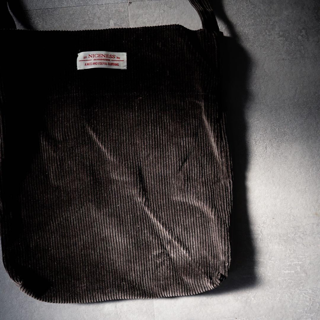 NICENESS コーデュロイ ショルダーバッグ