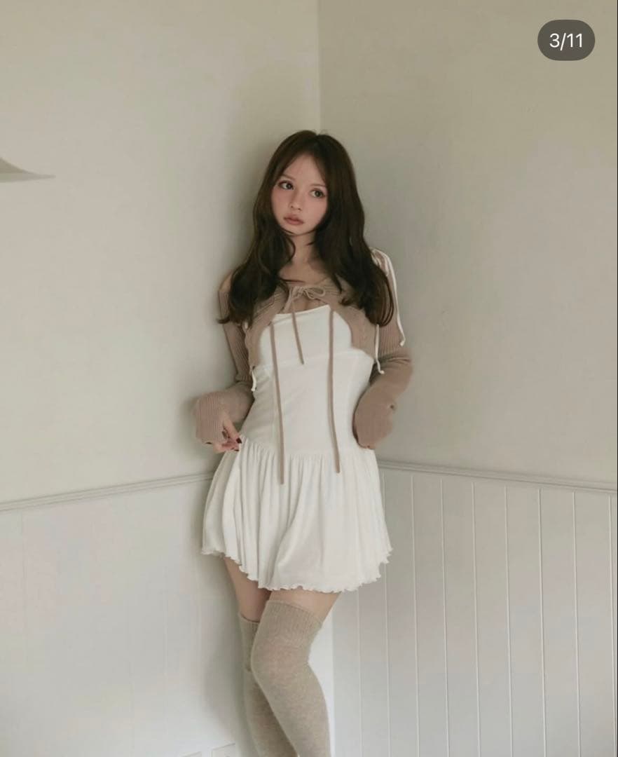 andmary Nei knit set flare dress セットアップ