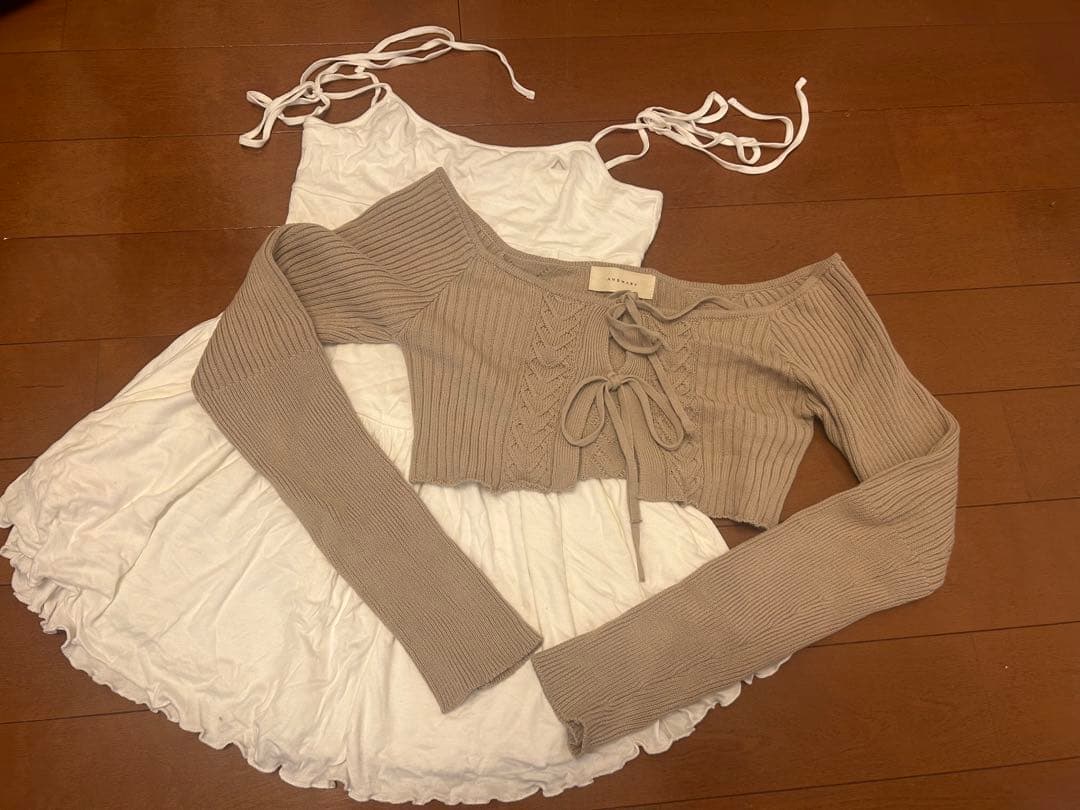 andmary Nei knit set flare dress セットアップ