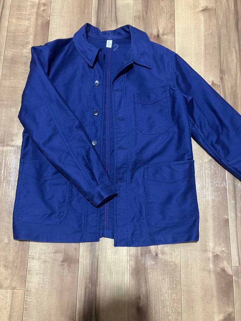 ルトラヴァイユールガリス　モールスキンジャケット　ナス紺　サイズ2