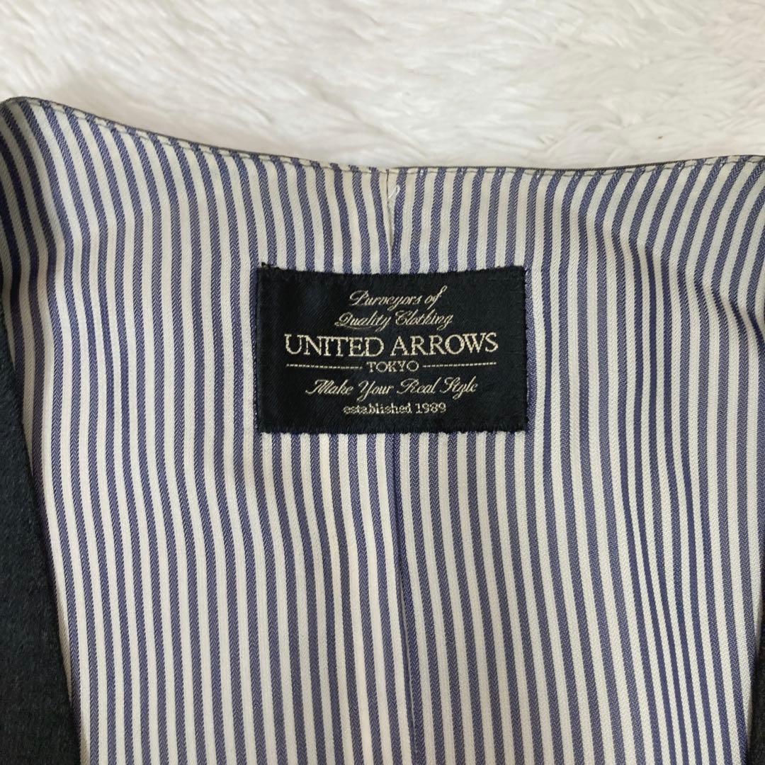 ユナイテッドアローズ　セットアップ　プレミアムウール　ダークグレー　46