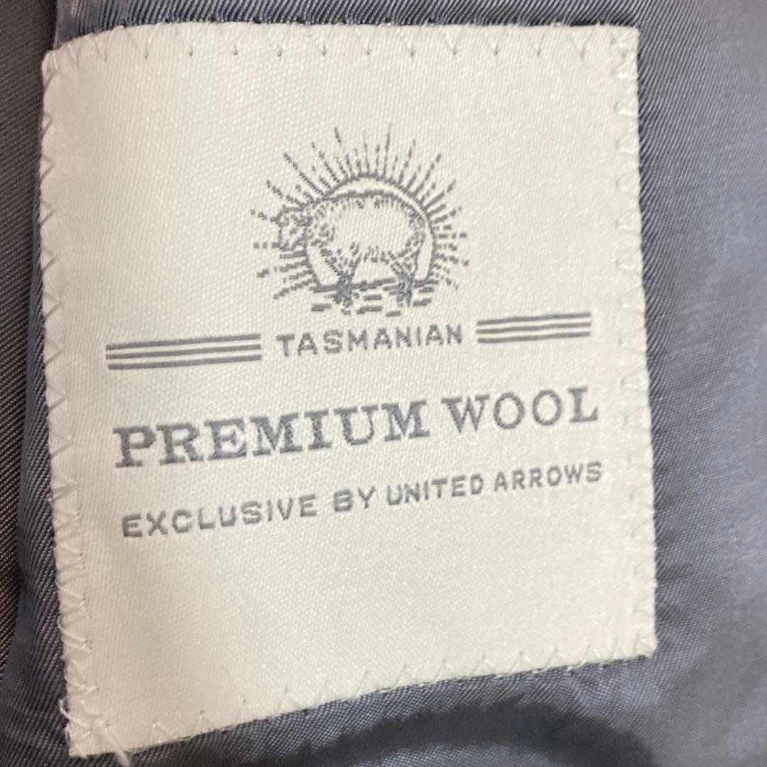ユナイテッドアローズ　セットアップ　プレミアムウール　ダークグレー　46
