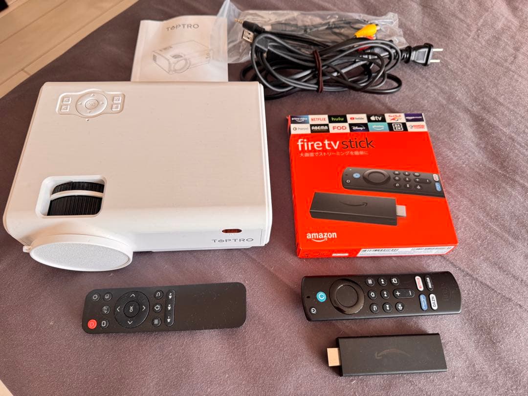 プロジェクター+ Amazon fire tv stick 4k