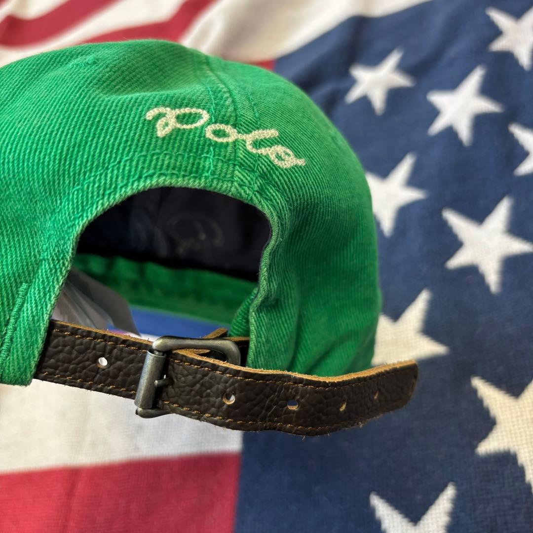 レアPOLO RALPH LAUREN キャップ アップリケド ツイル ボール緑