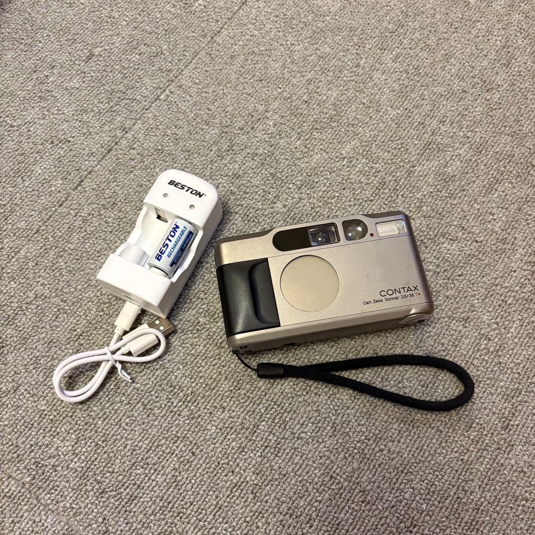 CONTAX T2 コンパクトフィルムカメラ フィルムカメラ グレー