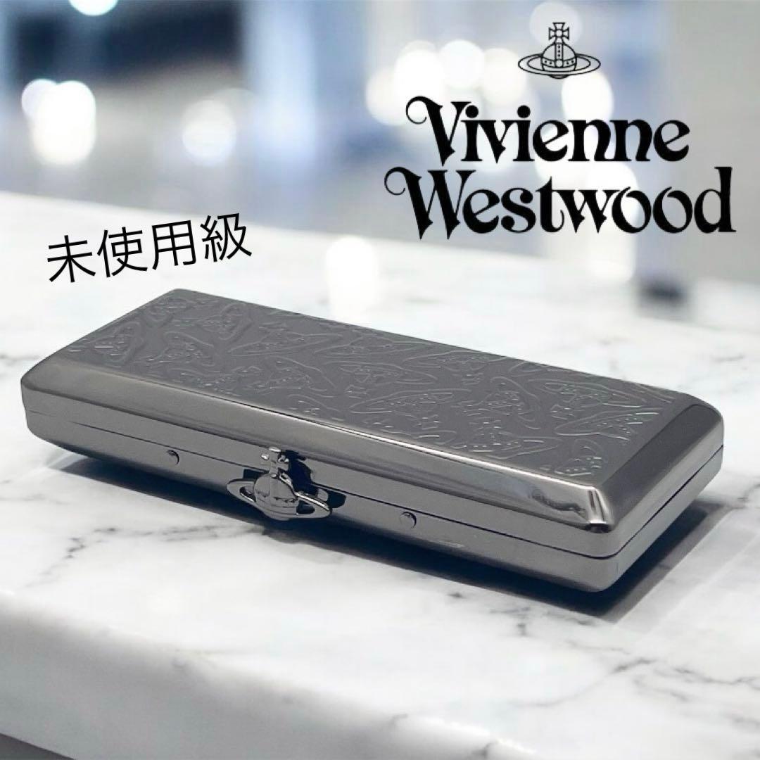 【未使用級】Vivienne Westwood シガレットケース メタルブラック