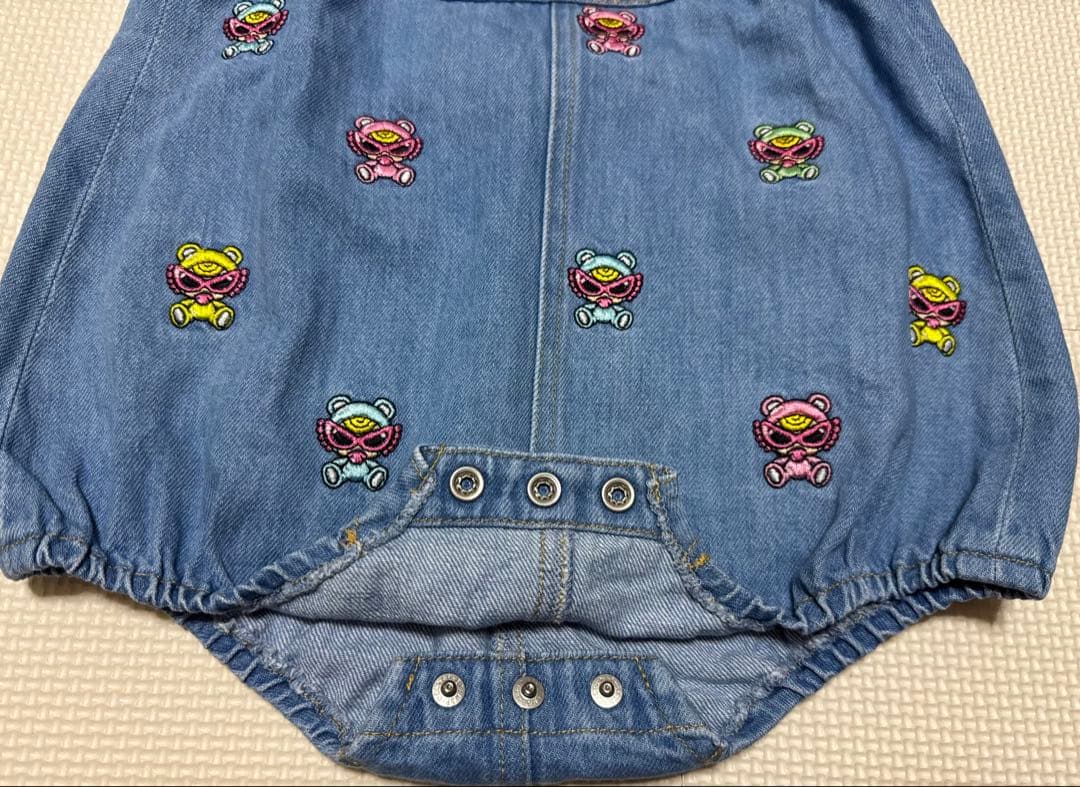 A*様 【ヒステリックミニ】　テディ 刺繍 ダルマオール　サロペット M(90㌢