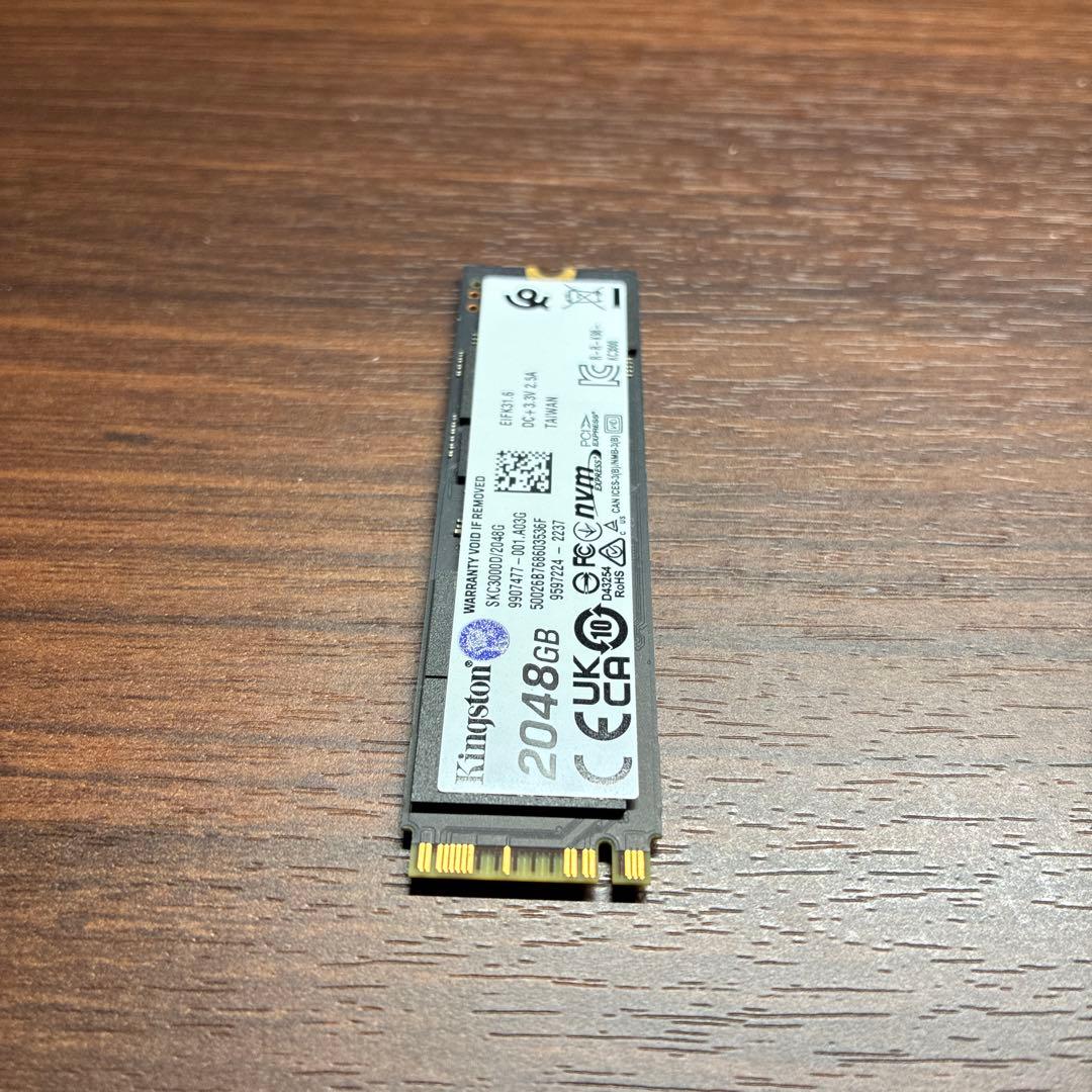 P*r様 Kingston KC3000 2TB(2048GB) NVMe PC
